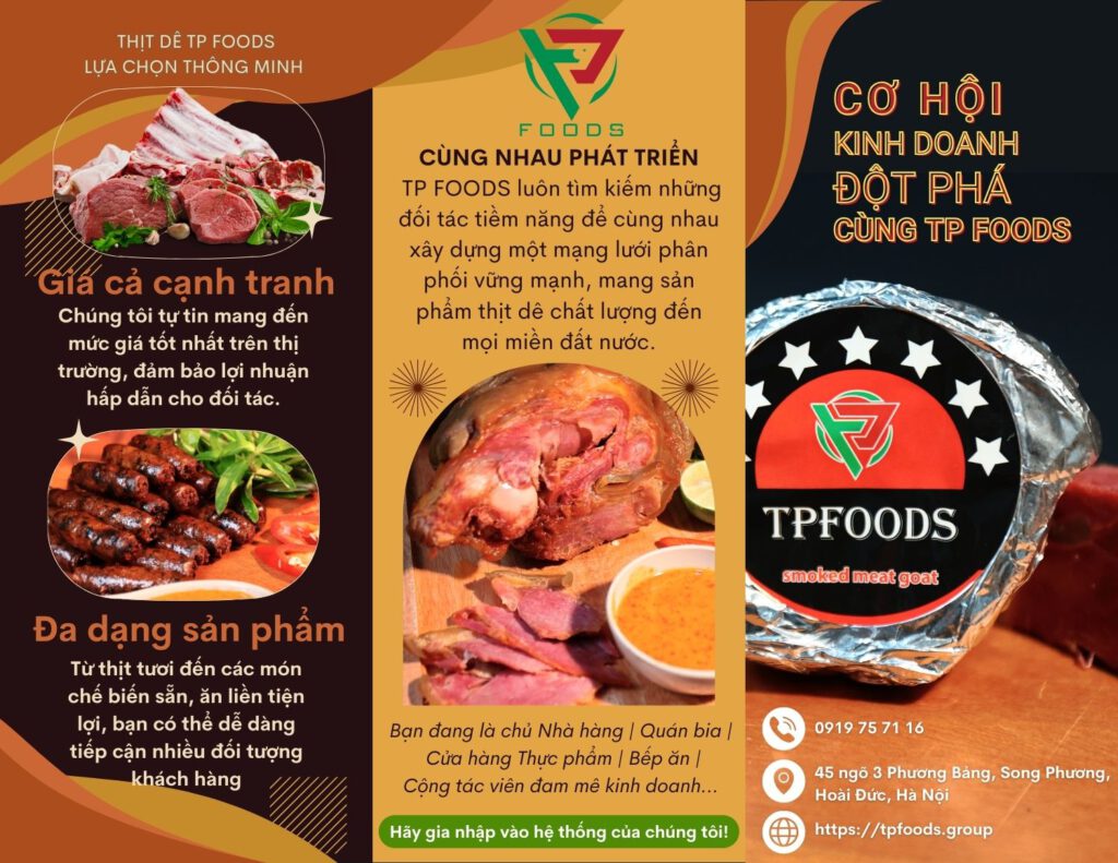 TP FOODS tìm nhà phân phối thịt dê toàn quốc